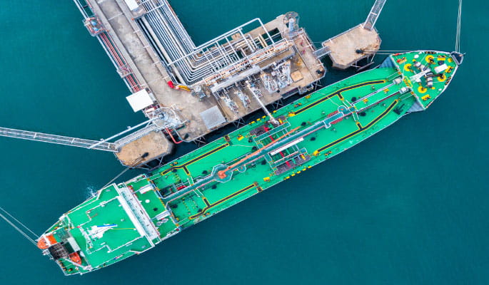 Oil tanker docking