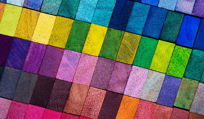 Different coloured blocks