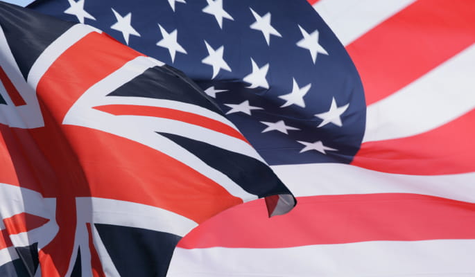 Image of UK and US flag