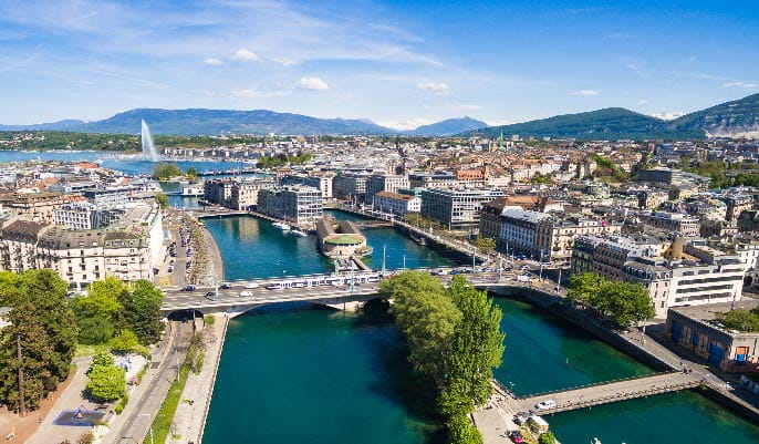 Photo of city landscape in Geneva, Switzerland