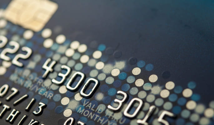 Close up image of credit card 