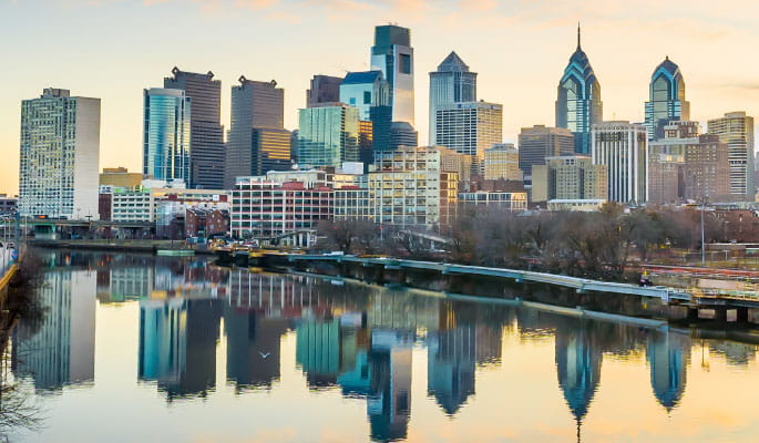 A image of Philadelphia's business district 