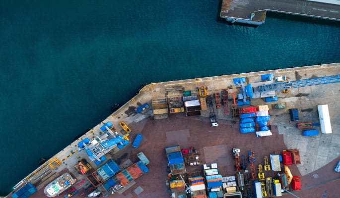 Image of a port terminal