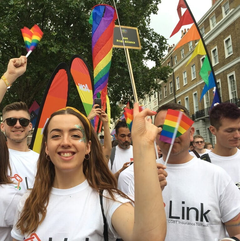 Link Pride march