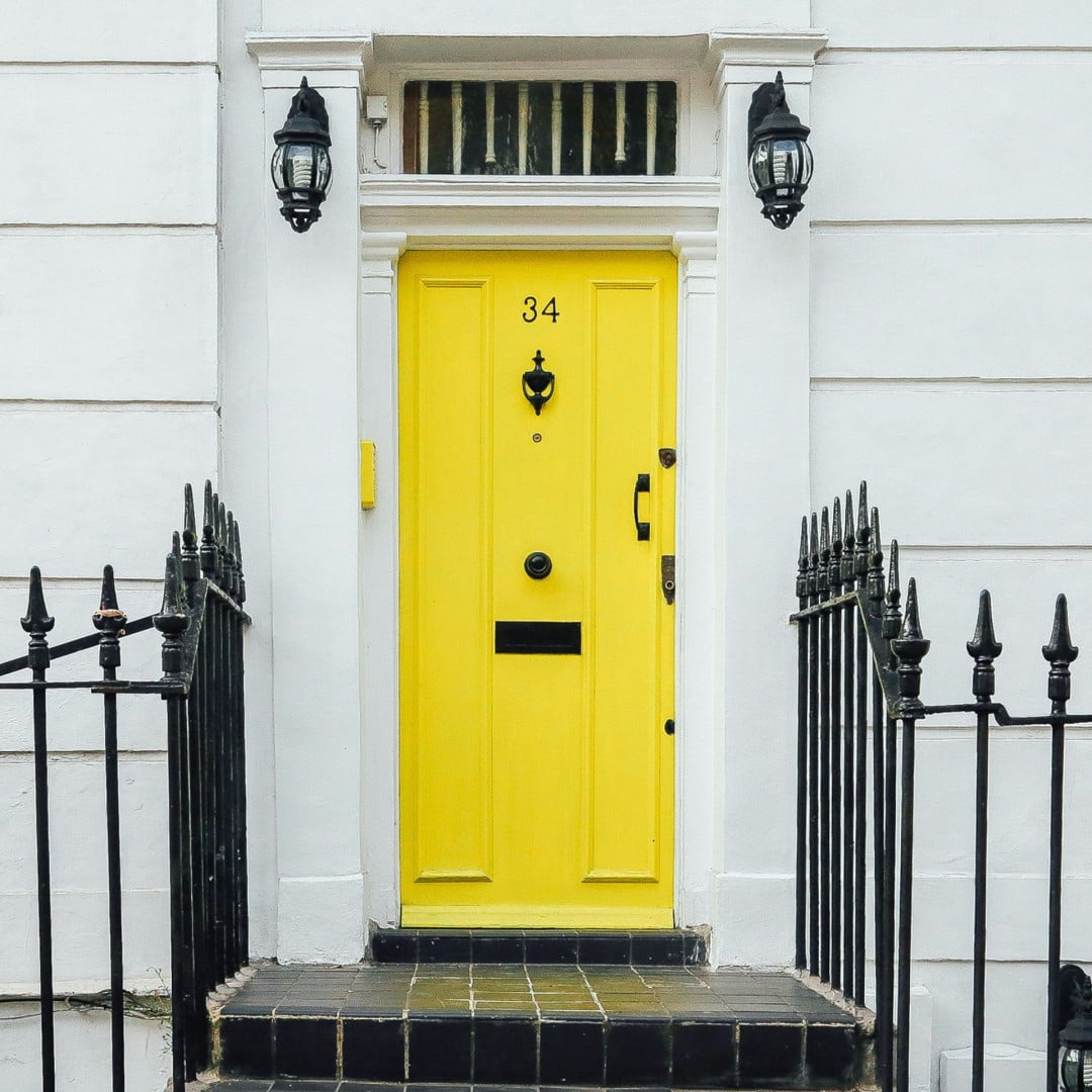 Yellow front door