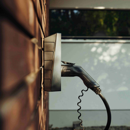 electric car charger on house