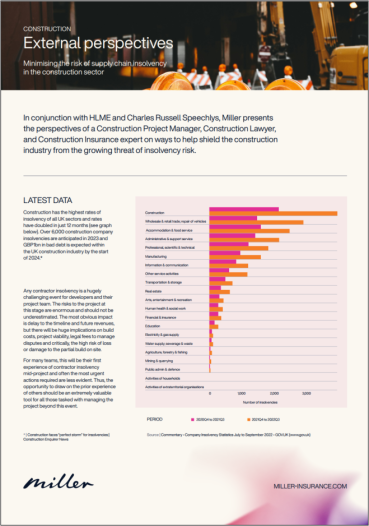 Minimising the risk of supply chain insolvency in the construction sector
