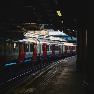 Train on London underground